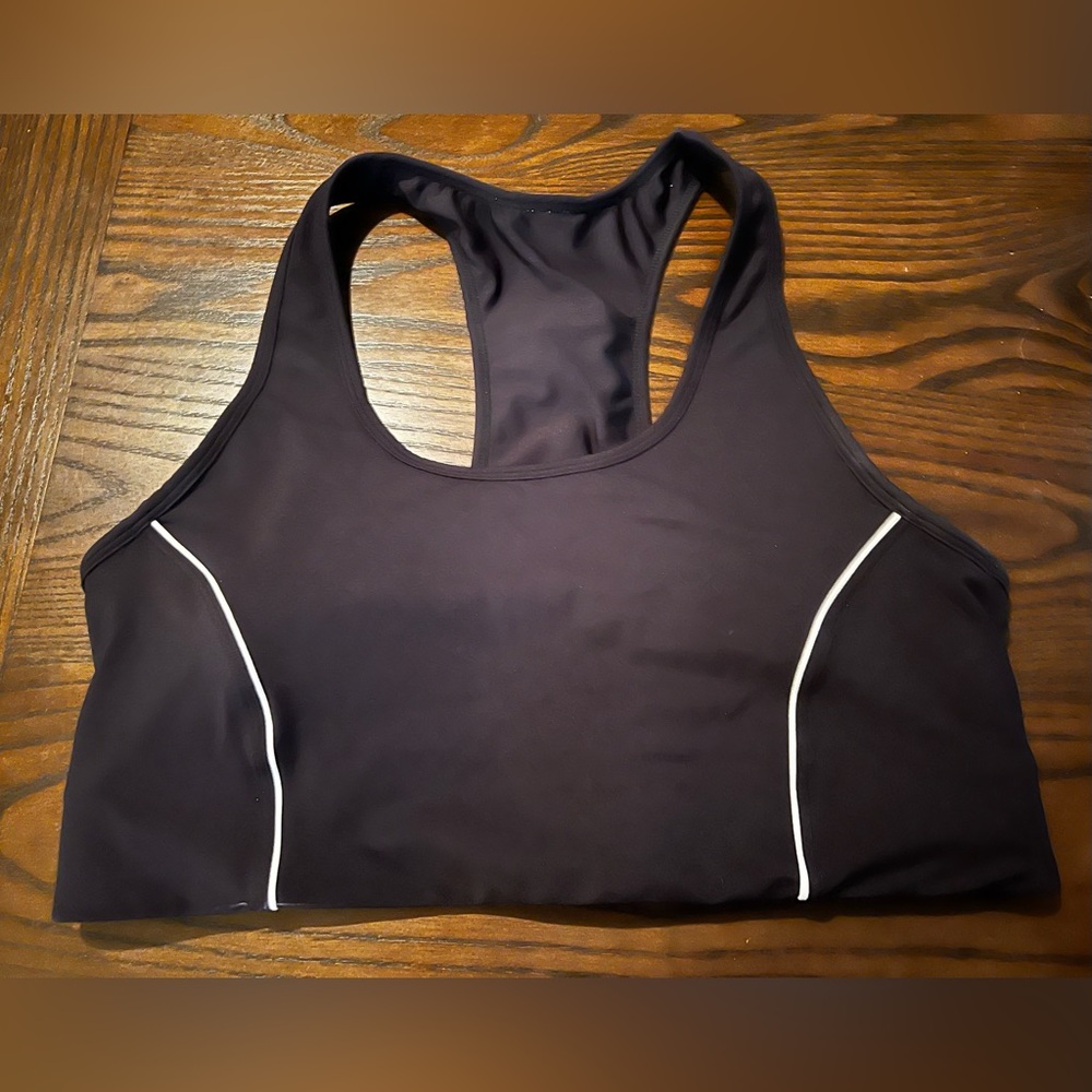 Fabletics Sports Bra - XLarge, Black/White NWOT